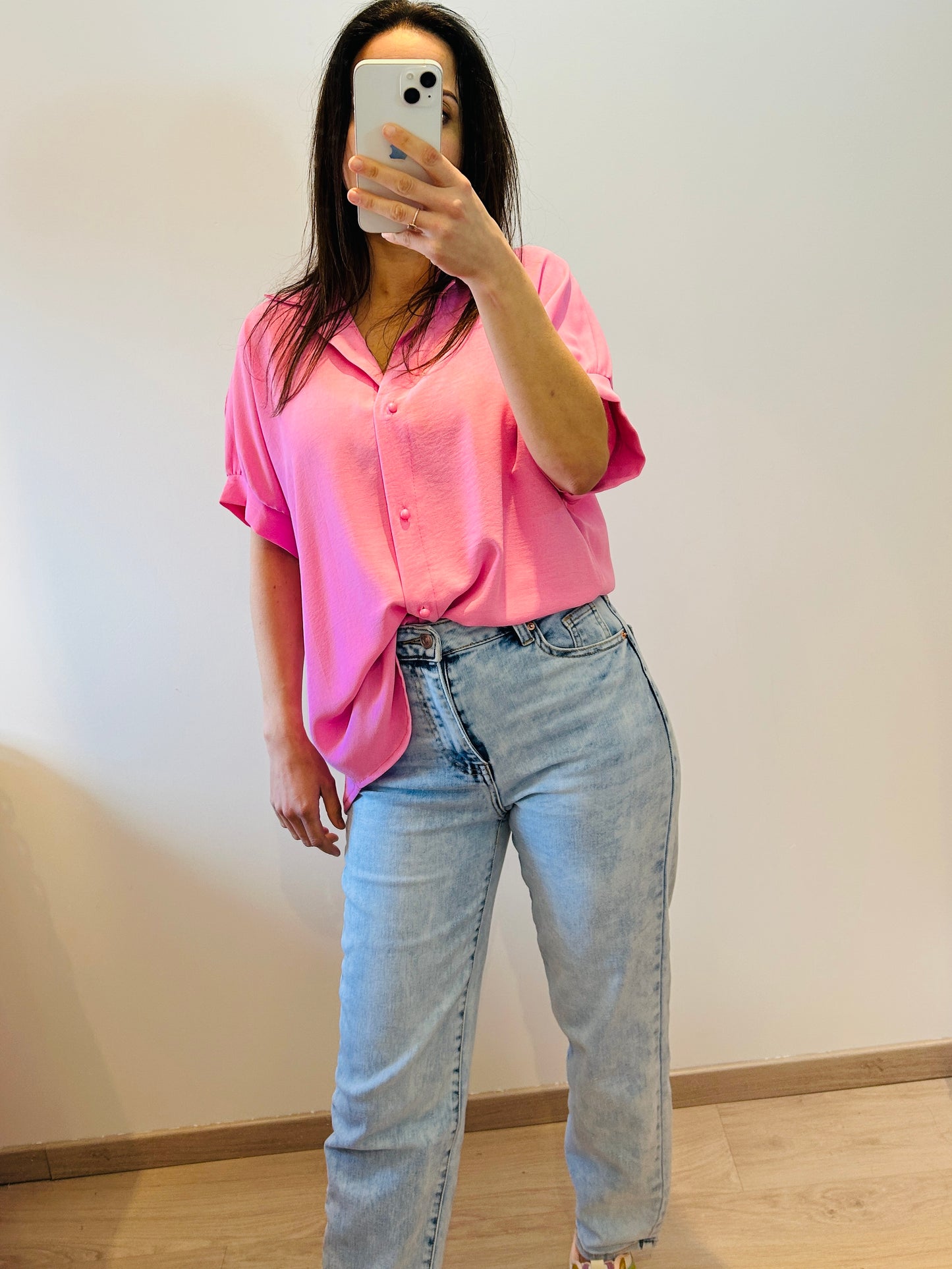 Short sleeved shirt pink
