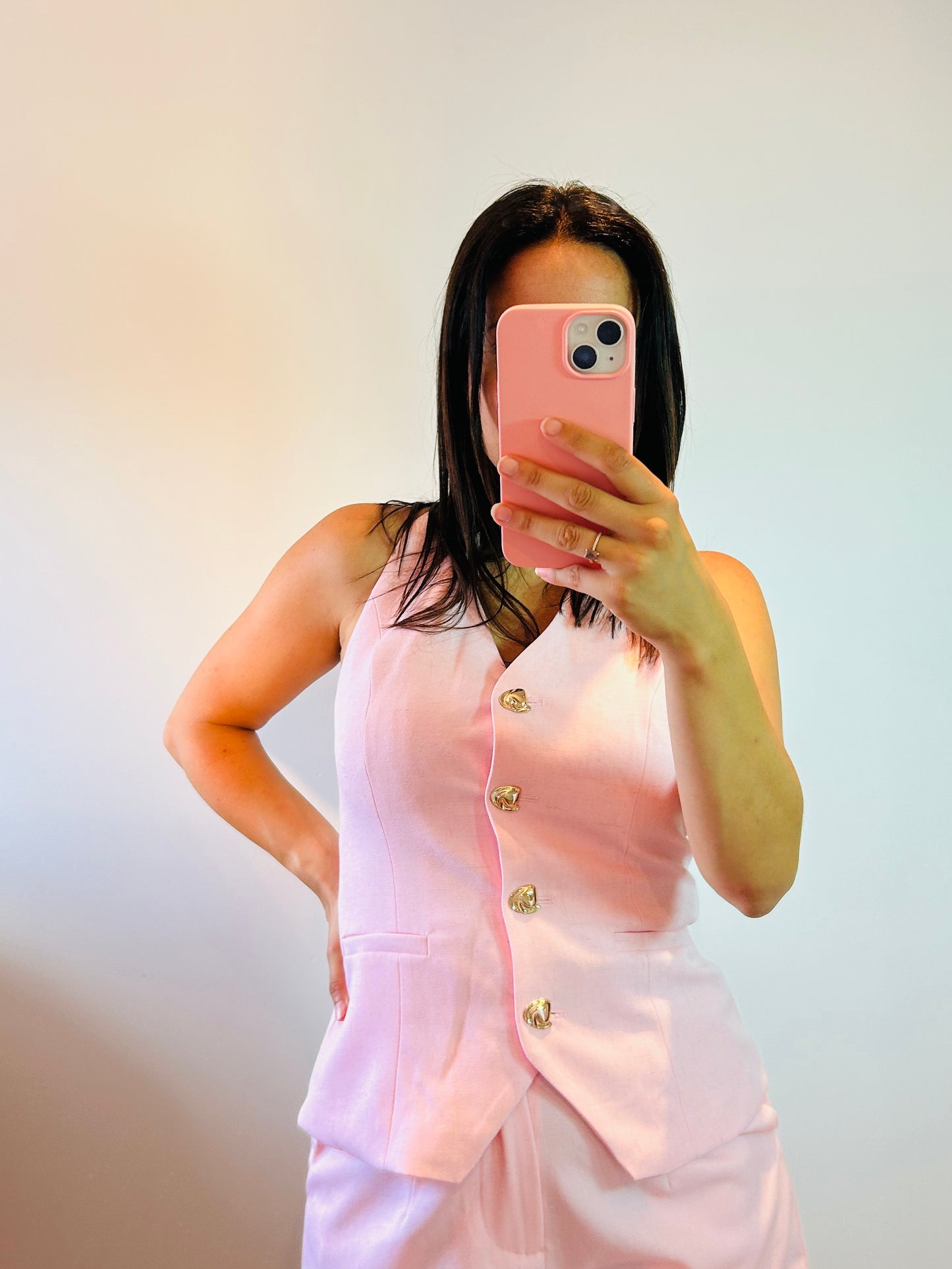 Haltertop pink