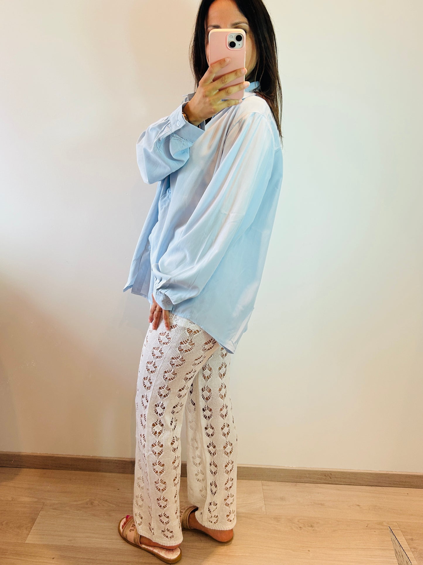 Crochet pants white