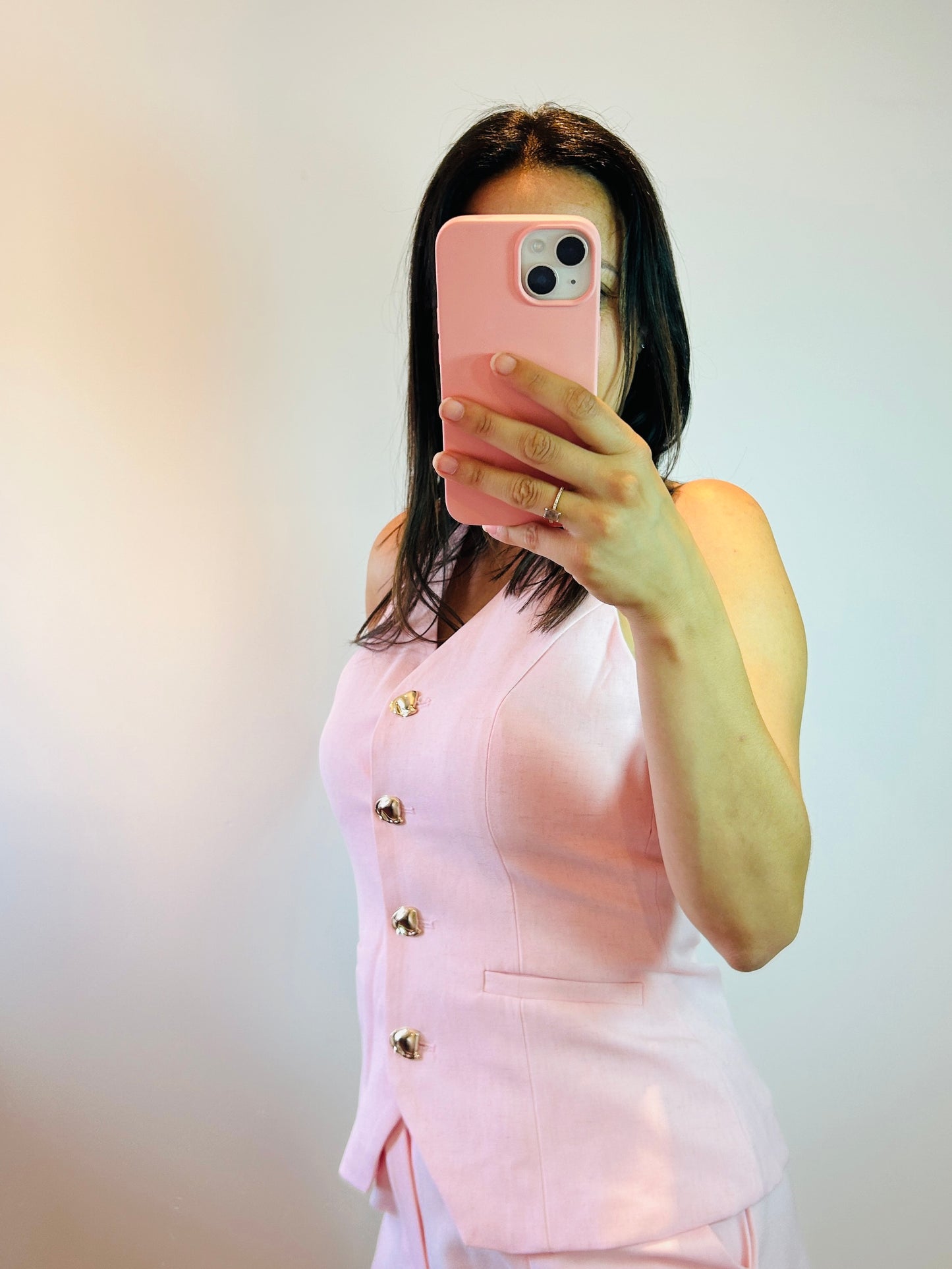Haltertop pink