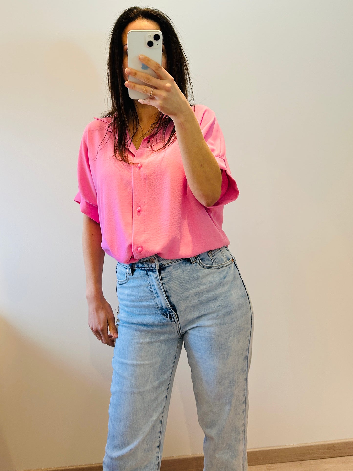 Short sleeved shirt pink
