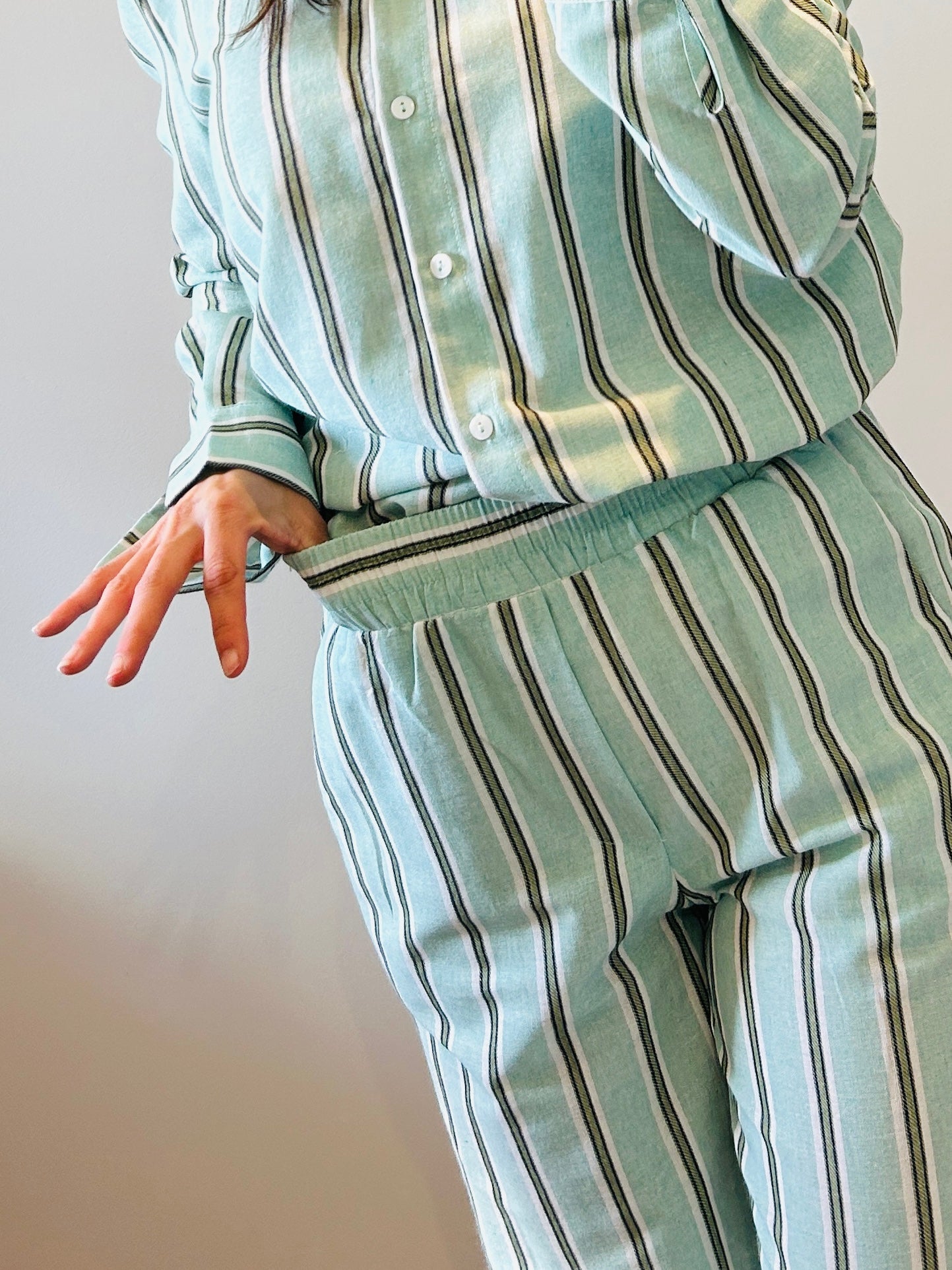 Pants minty stripes