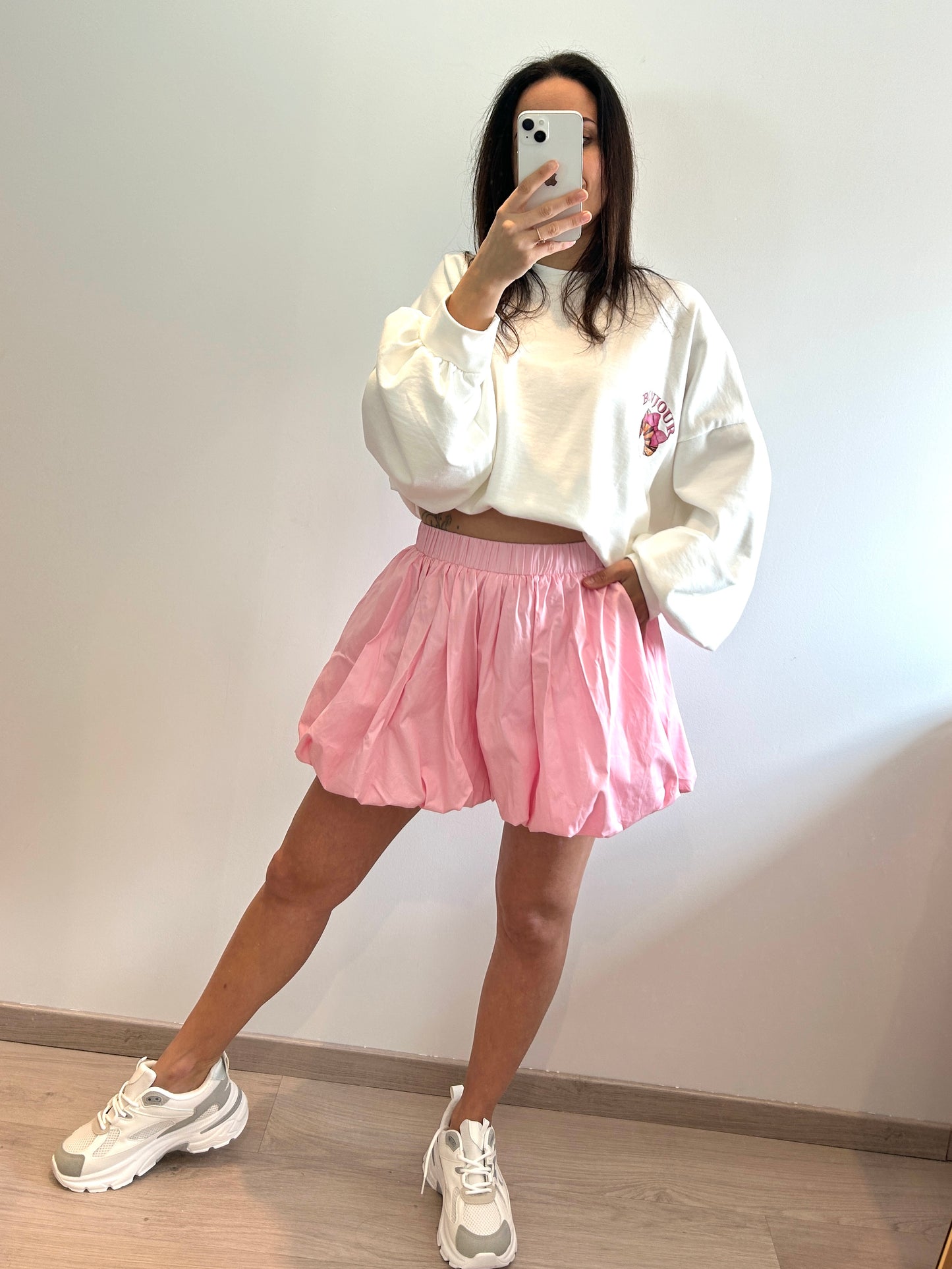 Skirt - short balloon pink