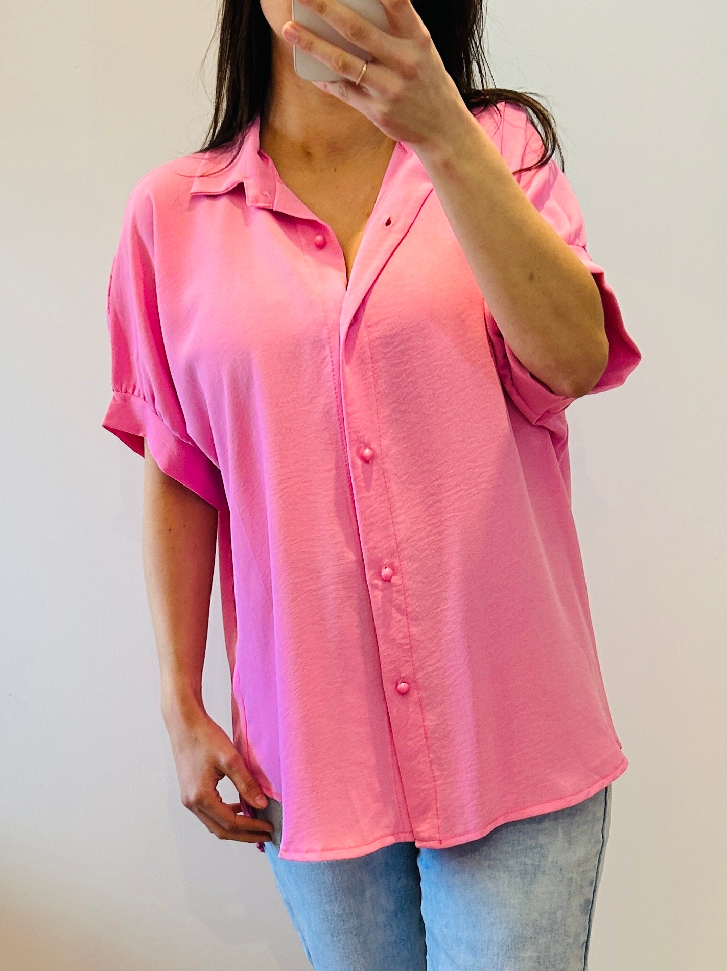 Short sleeved shirt pink