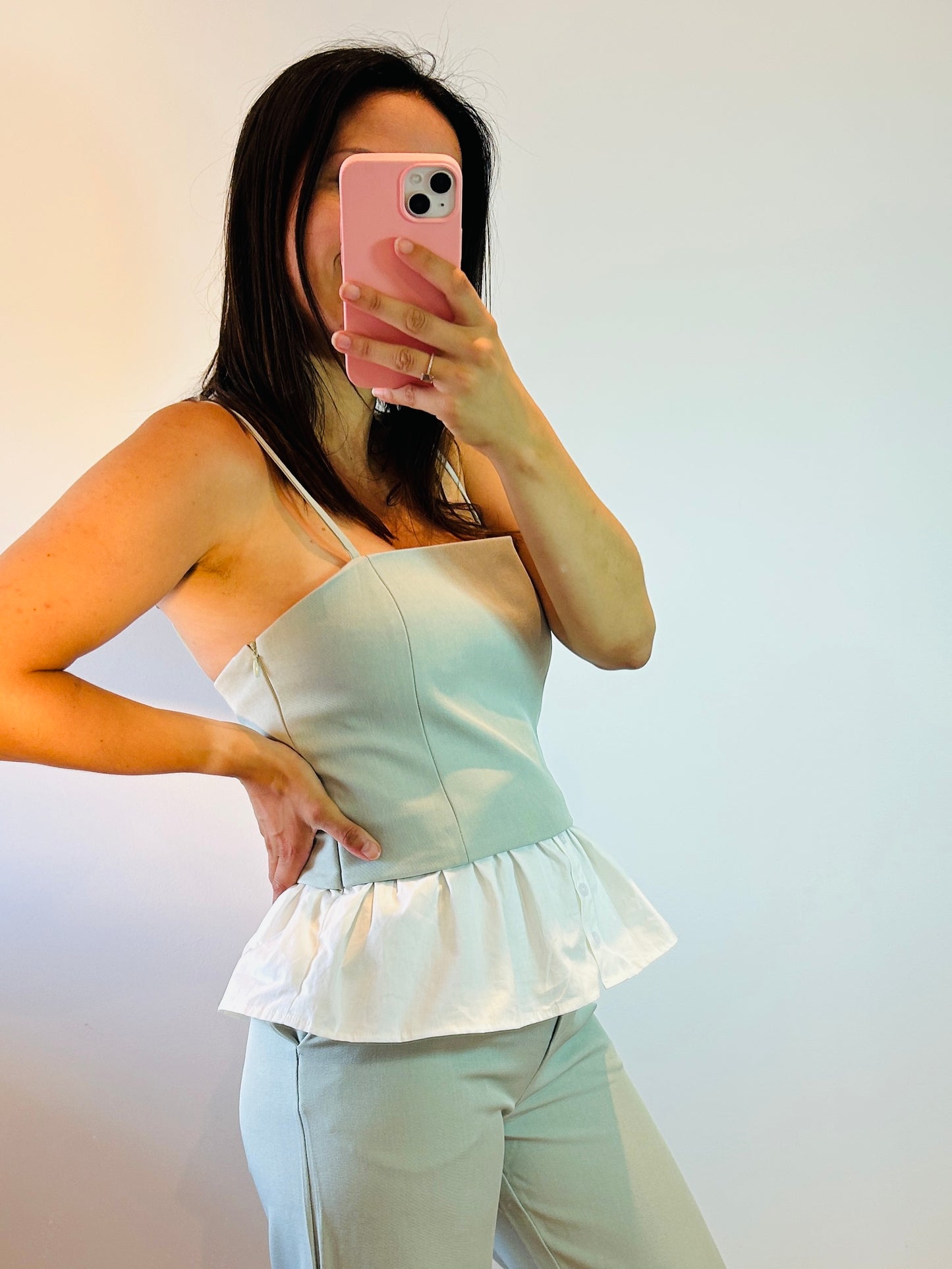 Top mint chemise