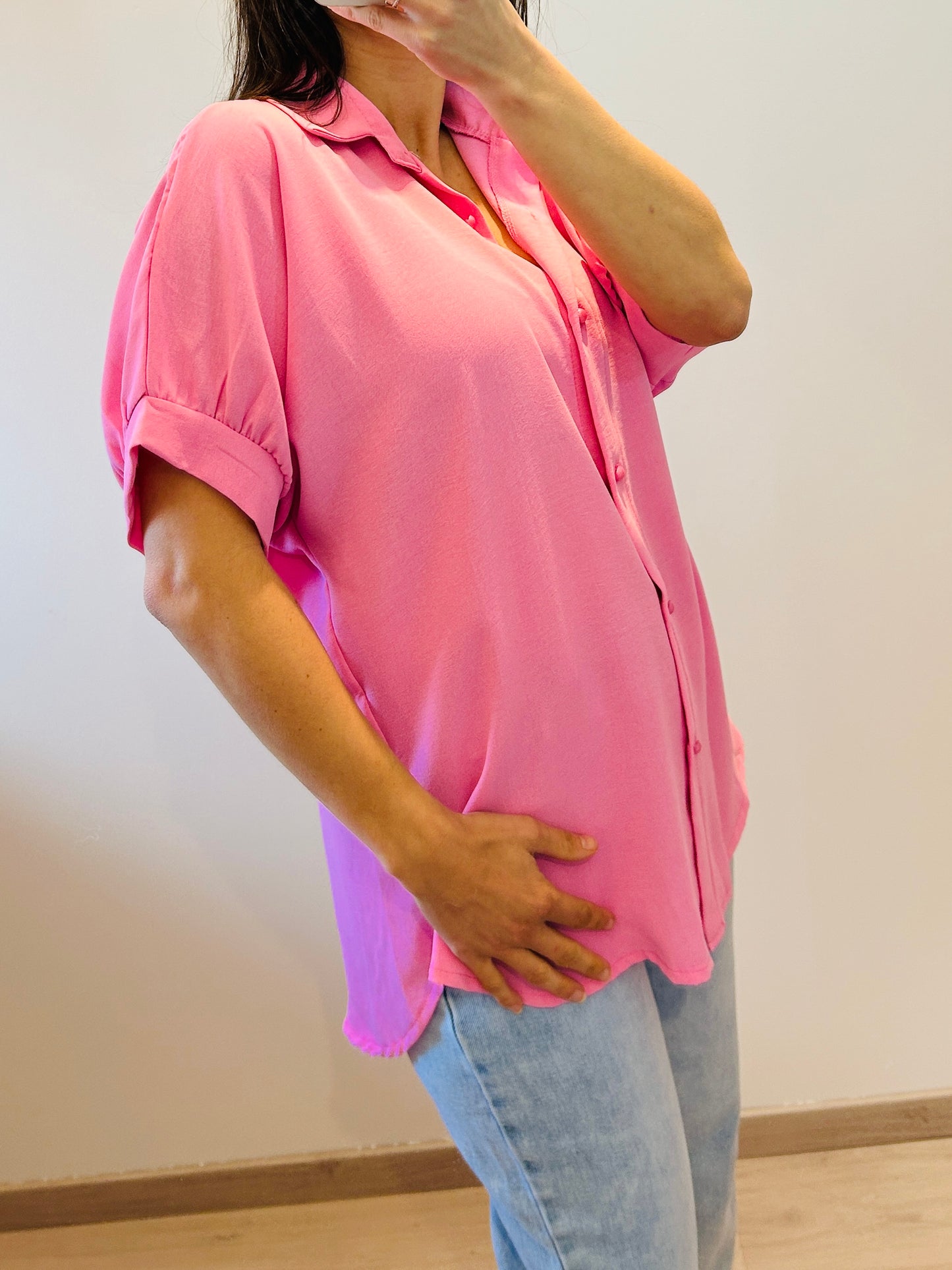 Short sleeved shirt pink