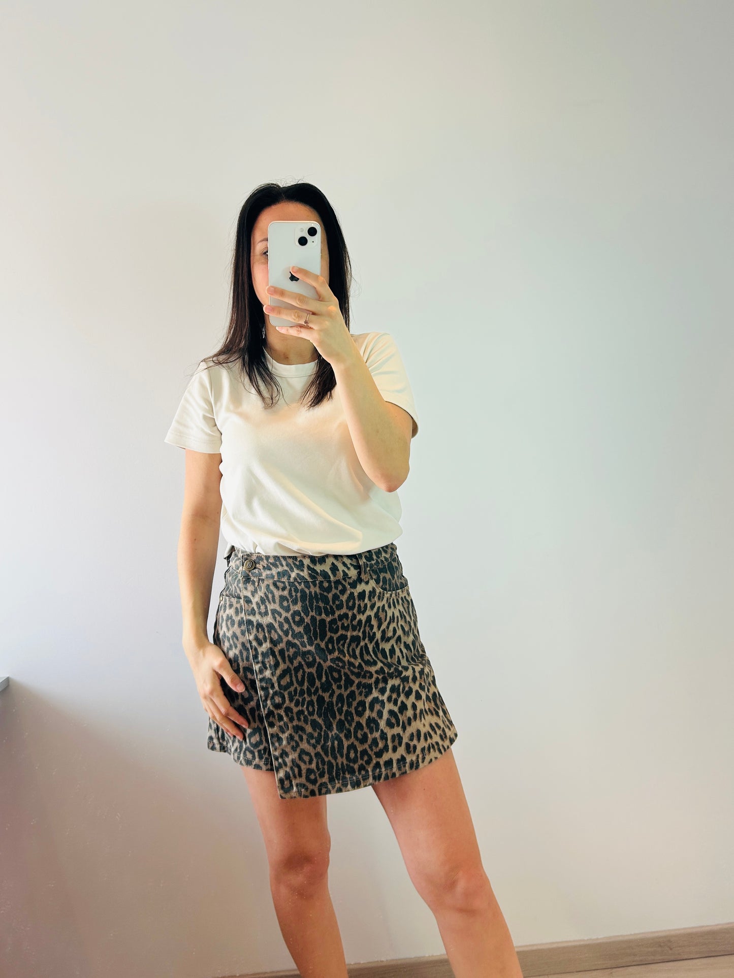 Leopard skort