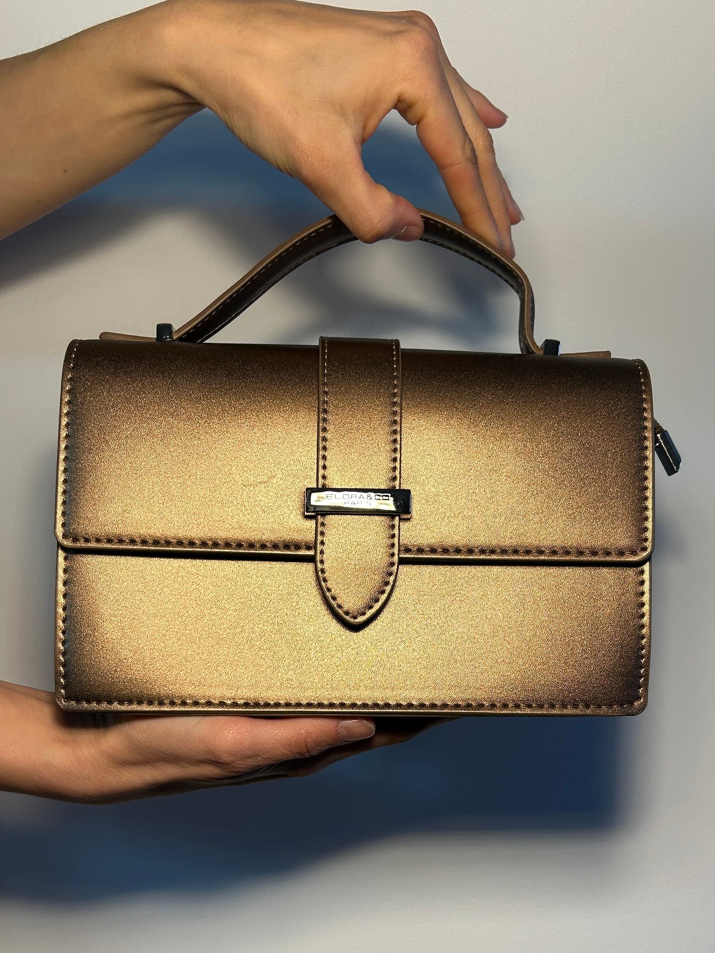 little bronze bag