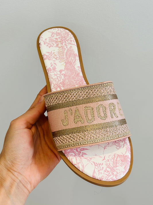 Slippers j'adore pink