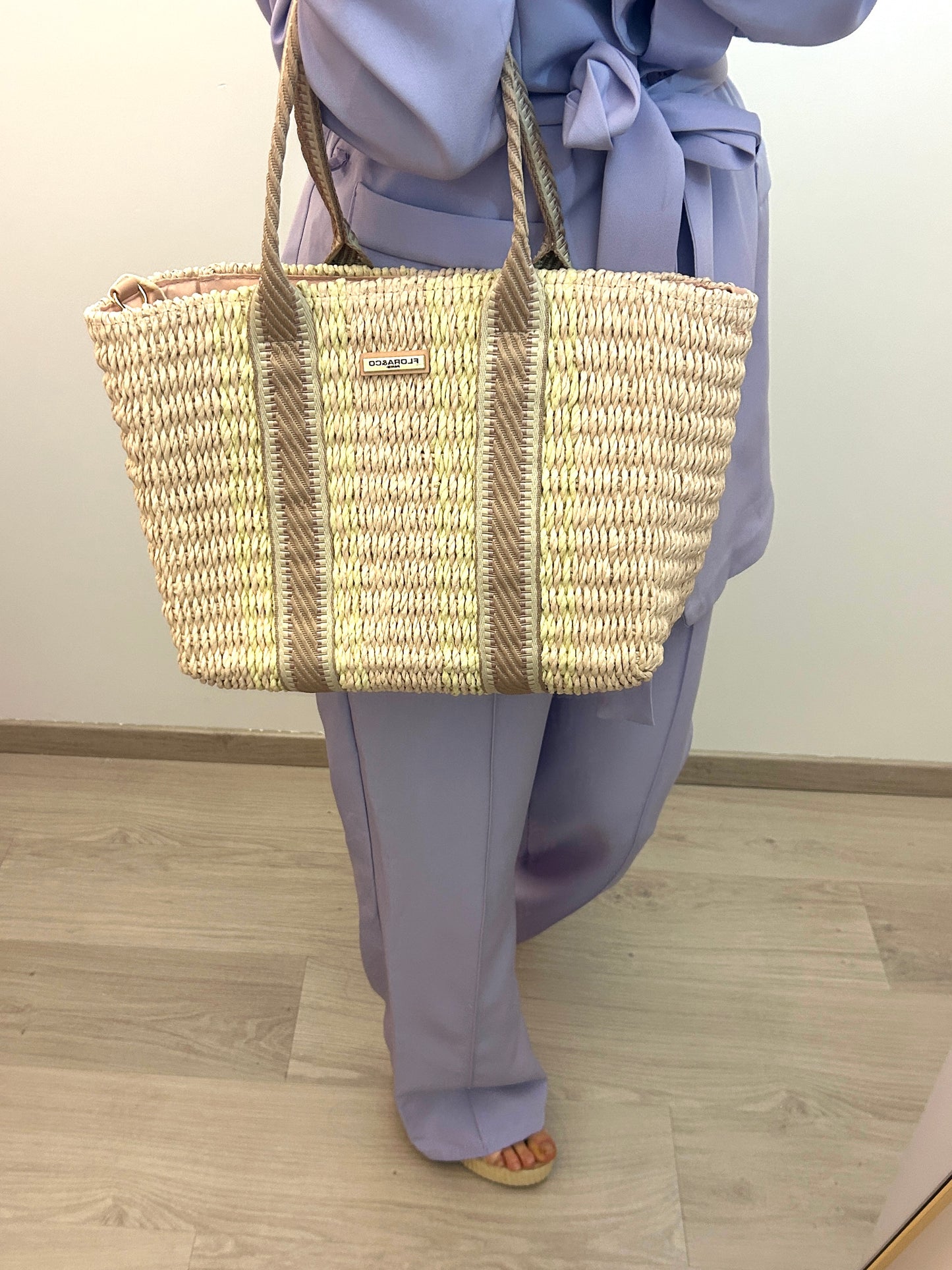Woven shopper pink