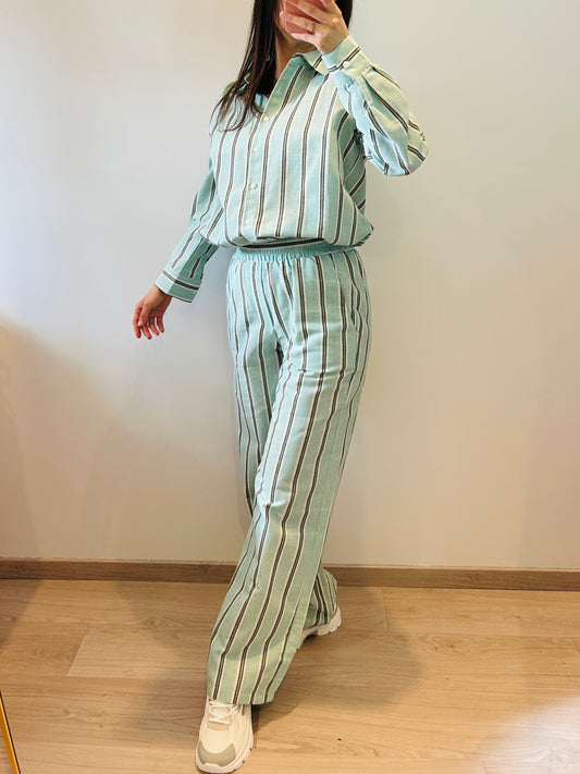 Pants minty stripes