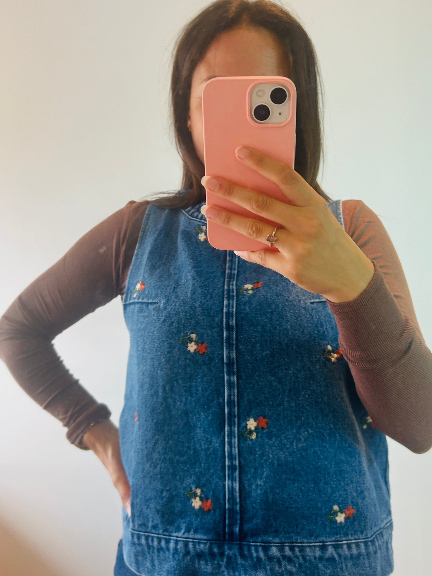 Jeans top flowers