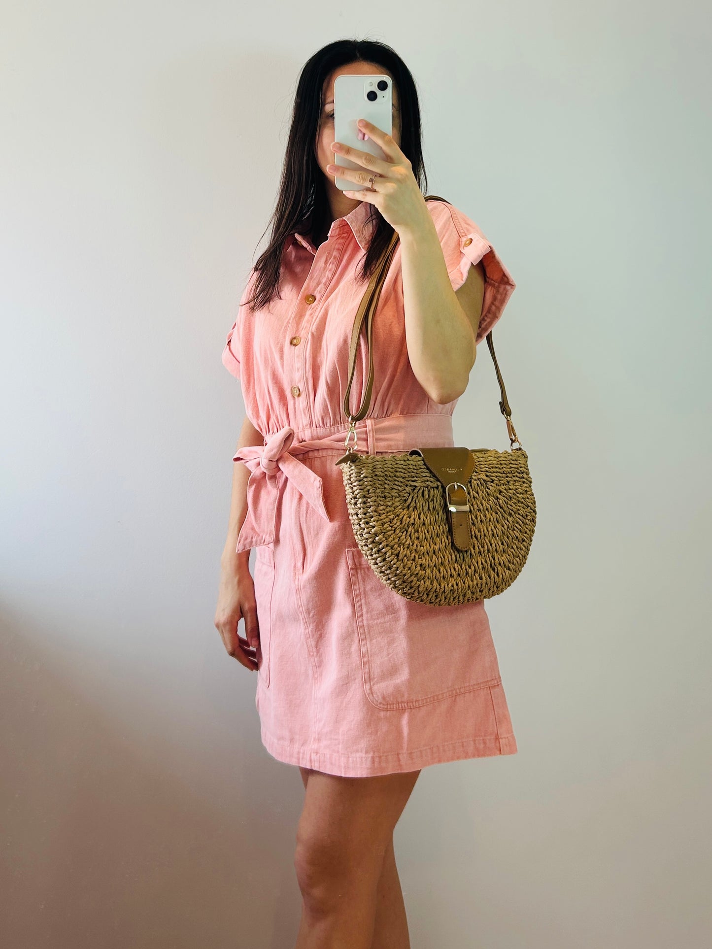 Jeanslook dress pink