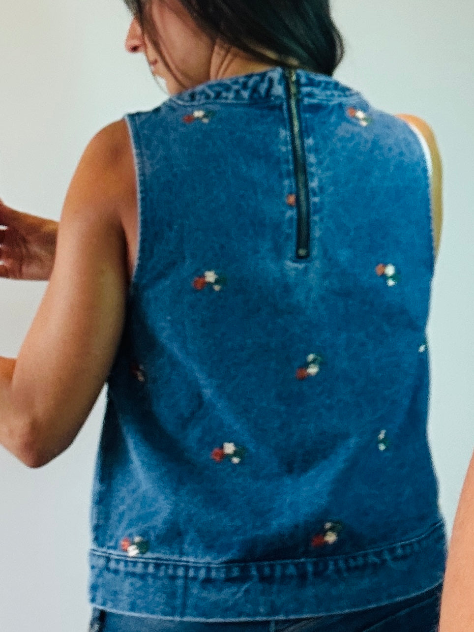 Jeans top flowers