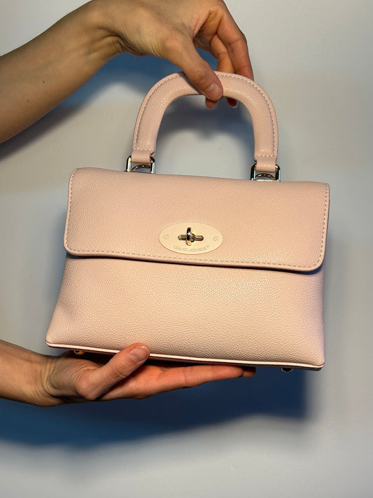 Handbag small short handle dark salmon