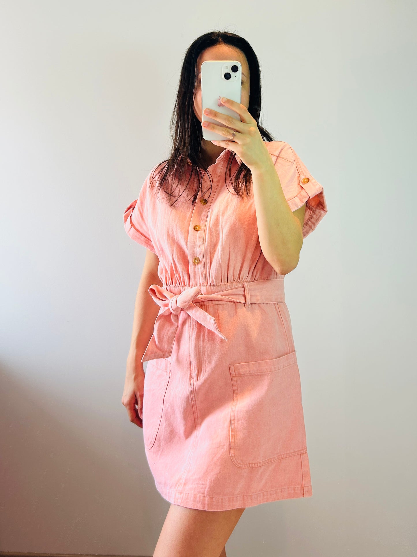 Jeanslook dress pink