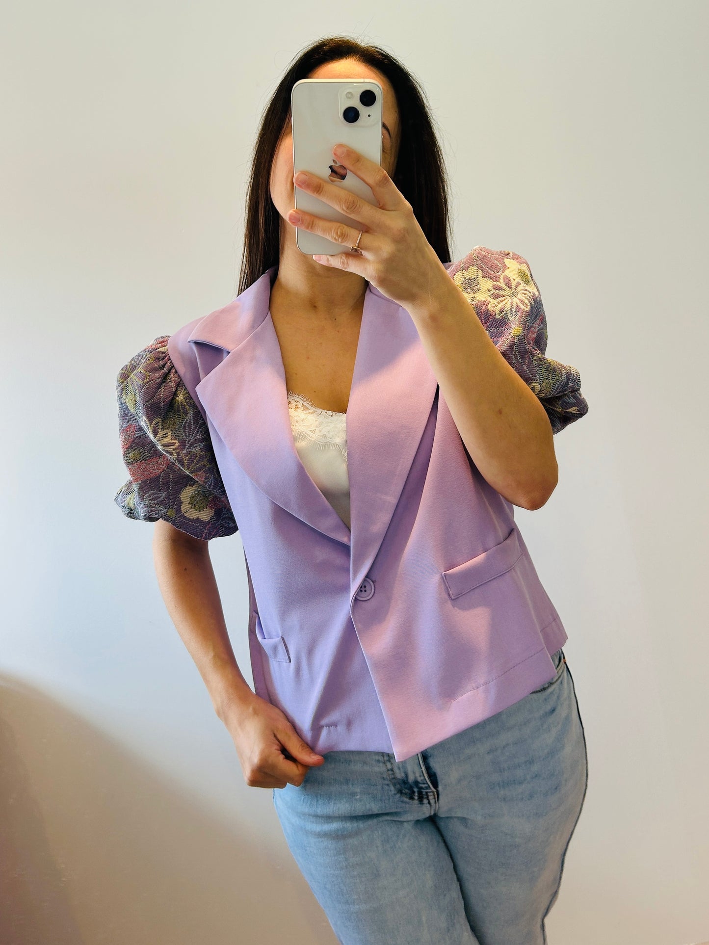 Short sleeved blazer lila