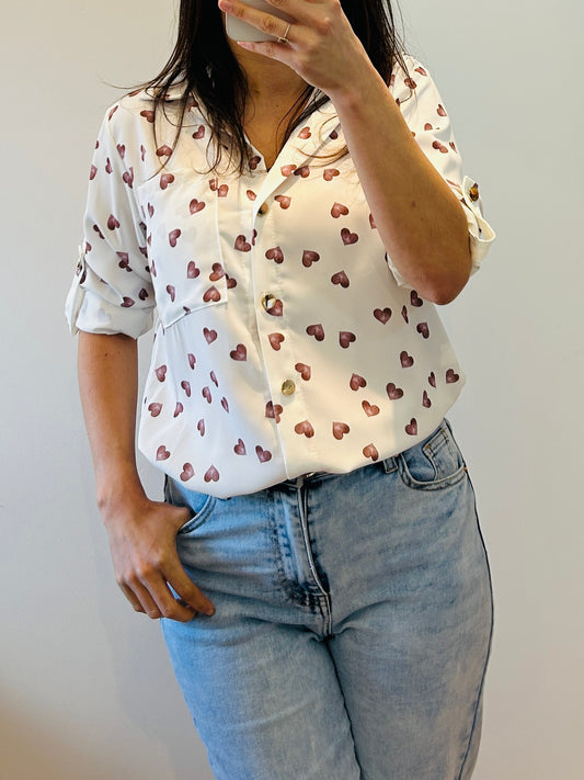 Shirt pink hearts