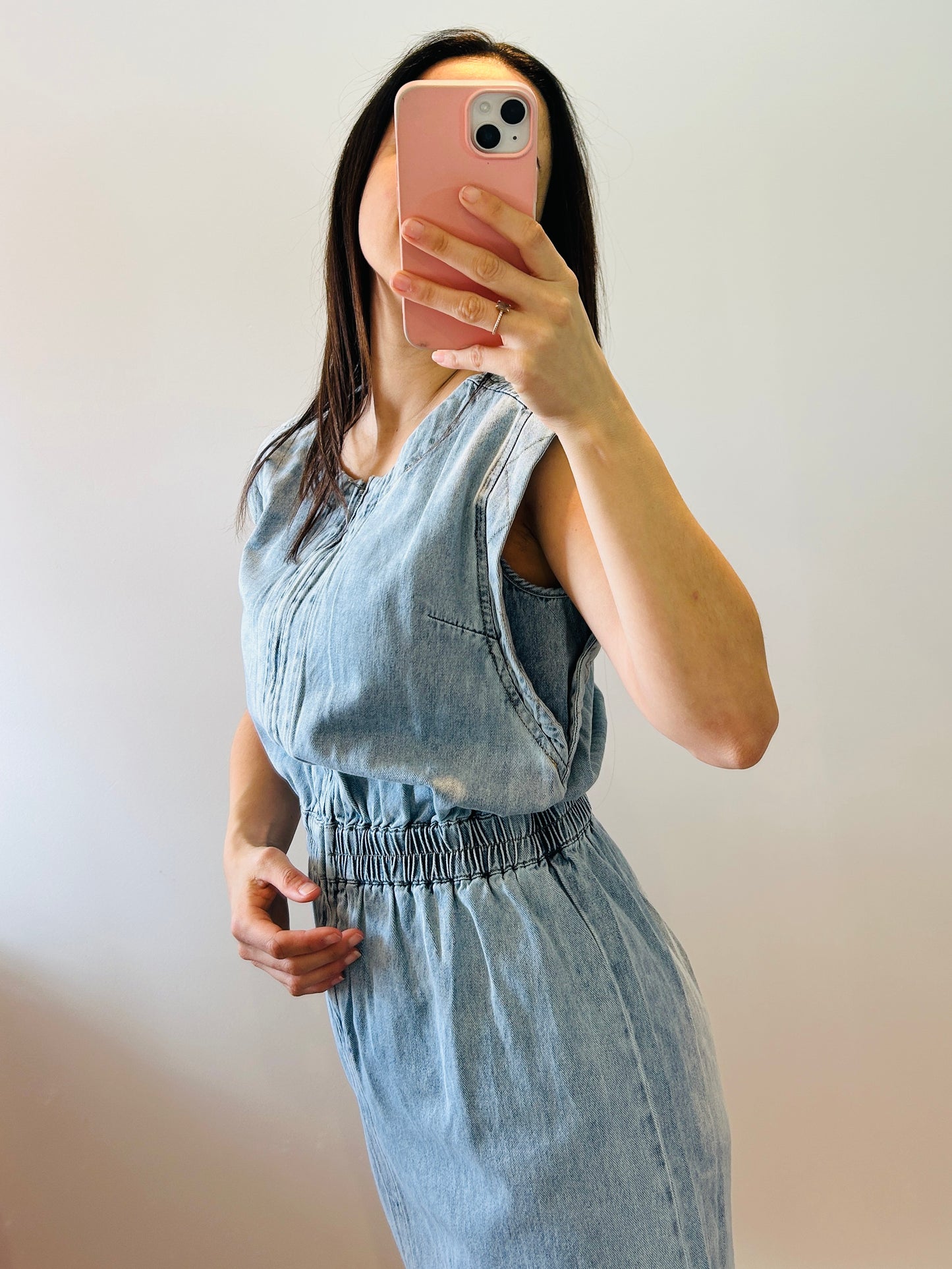 Denim dress mini