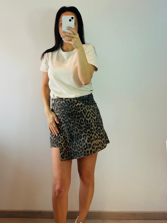 Leopard skort