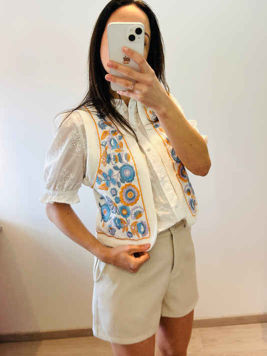 Embroidered vest