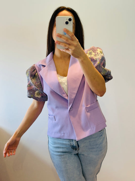 Short sleeved blazer lila