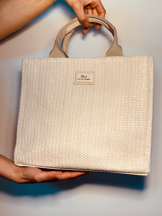 Woven little shopper salmon