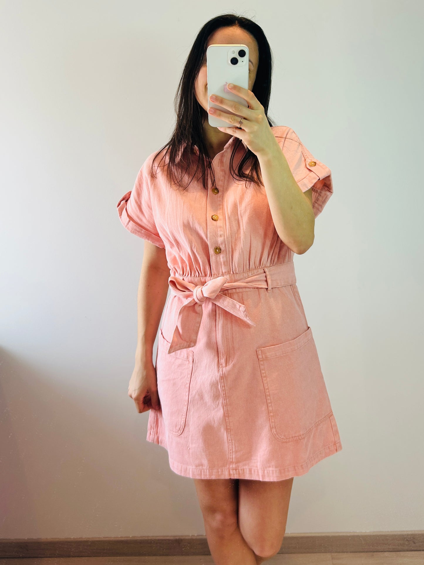 Jeanslook dress pink