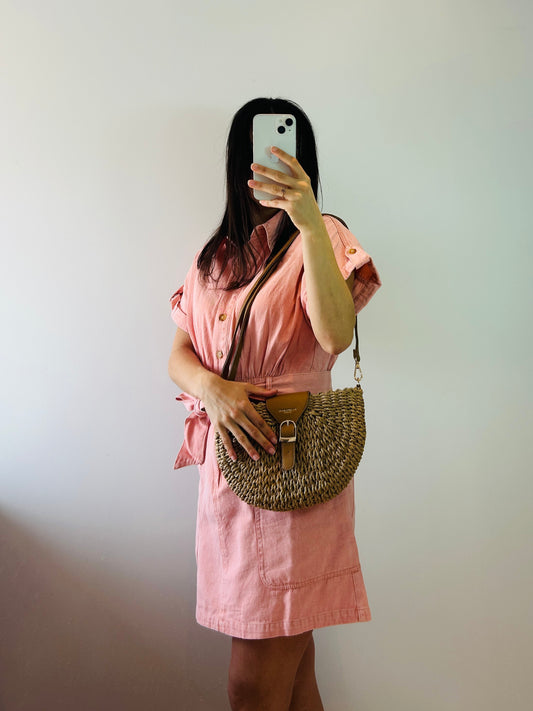 Jeanslook dress pink